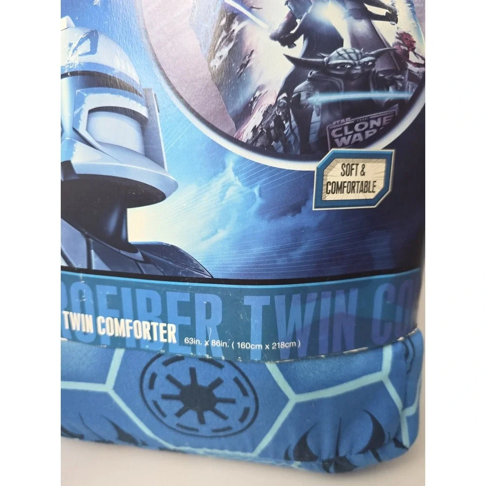 Star Wars Clone Wars twin comforter microfiber Nwot 63x86